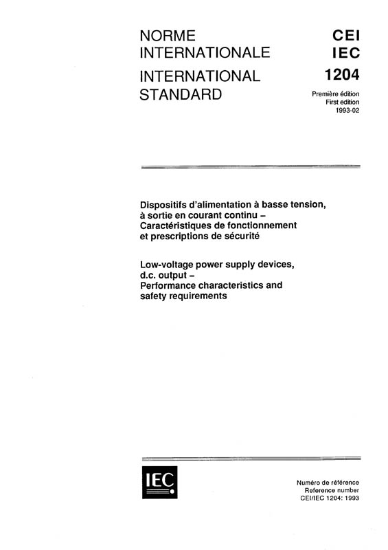 Cover IEC 61204:1993
